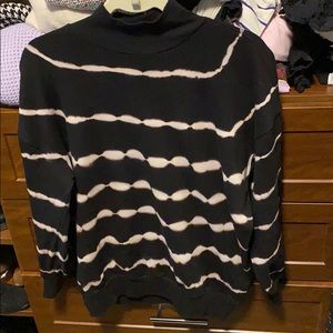 Mock Turtleneck Oversized Tie Dye Sweatshirt